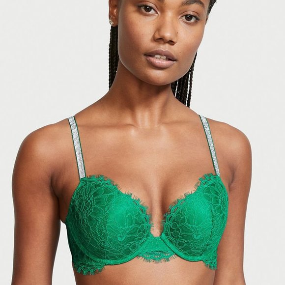 Victoria secret PUSH UP Bling Lace Bra 36C NWT - Picture 9 of 9